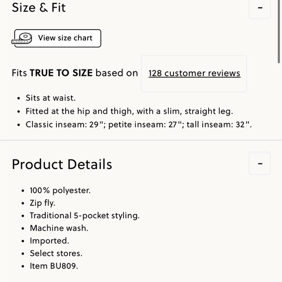 J Crew factory Black Faux Leather sz 27 Pants NWT - Picture 4 of 13